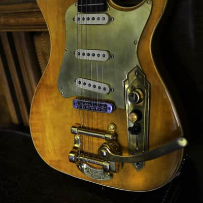 Postal Handmade Memphis Rocket Deluxe Antique Natural Bigsby Fender 57/62 Strat pickup Set image 5