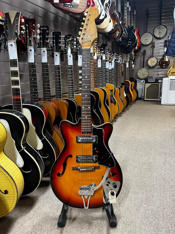 Teisco Saturn 1960s Sunburst Electric Guitar image 1