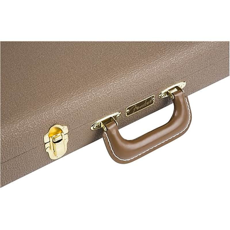 Fender G&G Deluxe Precision Bass Hardshell Case, Brown with Gold Plush Interior 2016 image 2