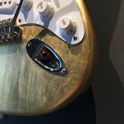 Made to Order - FRANCHIN Mercury guitar Glossy METALLIC LEAF (Gold/Silver/Copper) Stratocaster-Strat-S-Style Made in Italy image 9