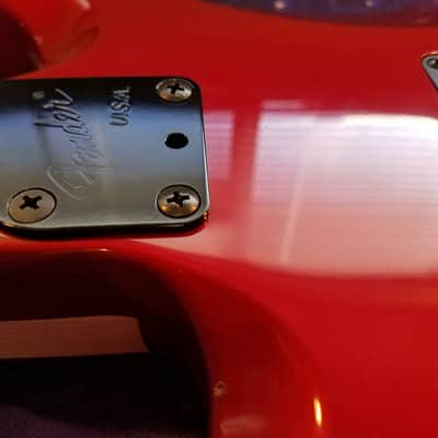 Fender HM Strat 1990? Razzberry Red Original Floyd Rose image 5