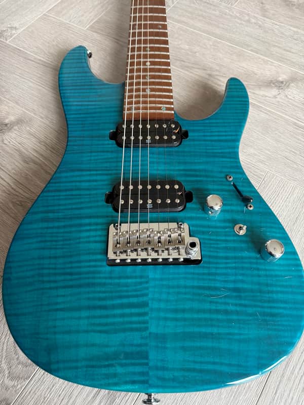 Ibanez MM7-TAB Martin Miller Signature 2021 - 2023 - Transparent Aqua Blue