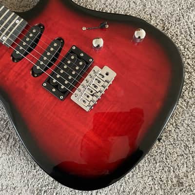 Transparent Red Superstrat Electric Guitar, Basswood Body, Maple Neck, Rosewood Fingerboard image 3