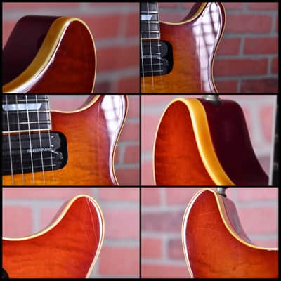 Hamer Custom Sunburst Flame Maple Top Cherry Sunburst Factory Sustainiac 1989 w/OHSC image 14