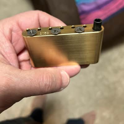 MannMade USA Brass Tremolo Block - PRS CE / S2 / SE - Right Hand image 2