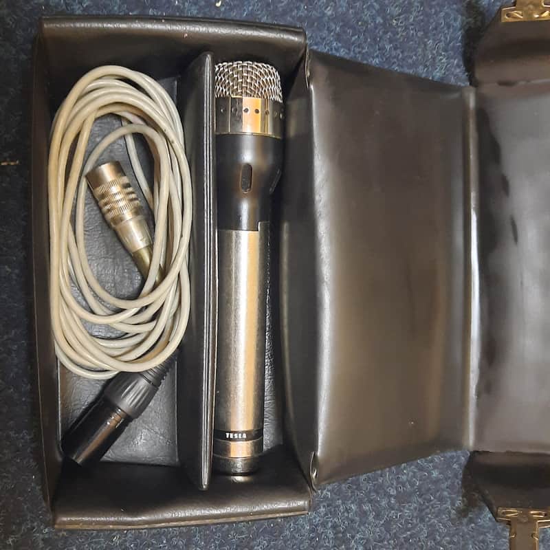 Tesla AMD 411 N 1978 vintage dynamic instrumental microphone mic image 1
