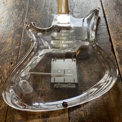 Very Rare Museum Grade 1990's Japanese Teisco Spectrum 5 Acrylic with OHSC. 100 built Worldwide image 3