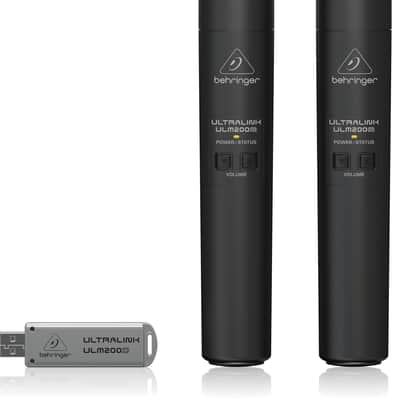 Behringer Ultralink (A) ULM202USB Pair Wireless Handheld Microphones w/ USB Receiver image 1
