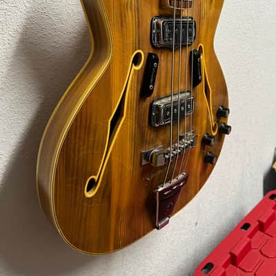 Fender Coronado Bass II 1968 - Transparent Brown With yellow trim image 5