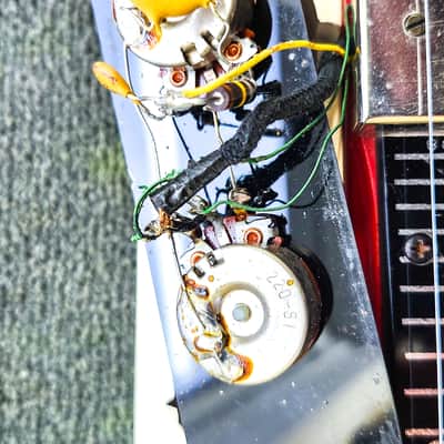 National Dynamic Lap Steel Red & White 6-String Electric Lap Steel Guitar w/Case image 13
