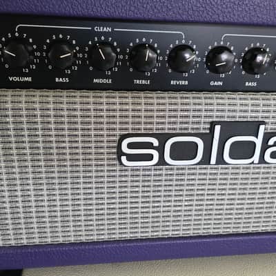 Soldano Lucky 13 100 Watt Guitar Amplifier Head Purple! Two amps in One: Fender Twin and Marshall JMP! Post-SLO 100w Amp RARE image 6