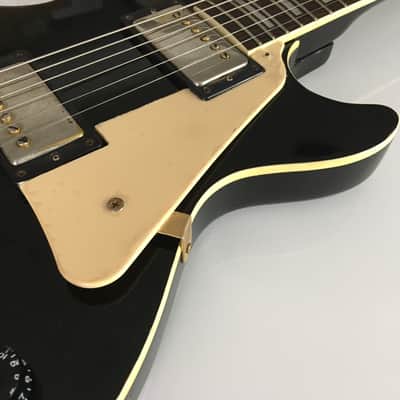 Vintage Matsumoku Memphis LP 1970s Piano Black Beauty Les Paul Dual Humbucker Single Cut Guitar image 5