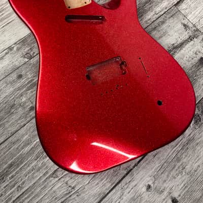 Havok Hard Tail Ruby Red Metallic 2pc Mahogany Guitar S type, HS config Custom Guitar Body. 80' style image 2