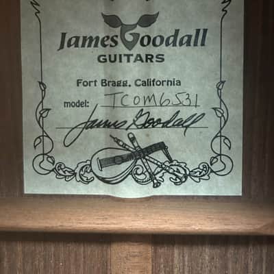 James Goodall Handcrafted in Fort Bragg, Cocobolo/Spruce body, Original Diamond Goodall Headstock image 3