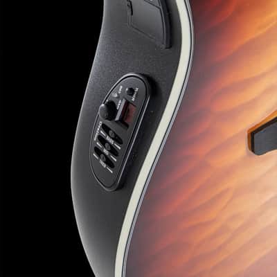 Ovation CS24X-7C Celebrity Series Traditional Plus Mid-Depth Acoustic-Electric Guitar Cognac Burst image 9