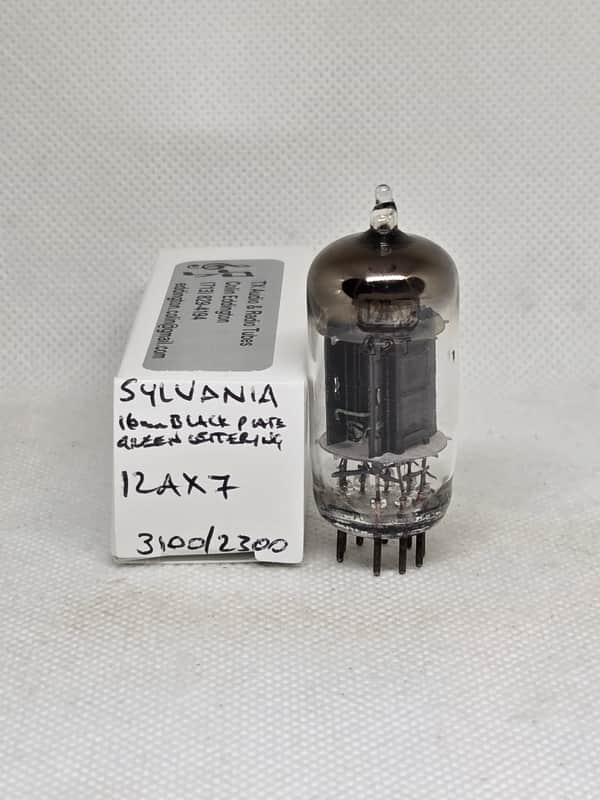 Sylvania 12AX7 Long Black Plate Balanced Single NOS ECC83 12AX7A image 1