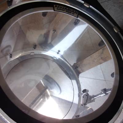 Crush Clear Acrylic 22" x 18" Bass Drum with spider web stress cracks at lugs image 19