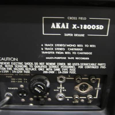 Akai X-1800SD Reel To Reel 8 Track Recorder, Player, Accessories, Restore 1960s Gray/Wood image 7