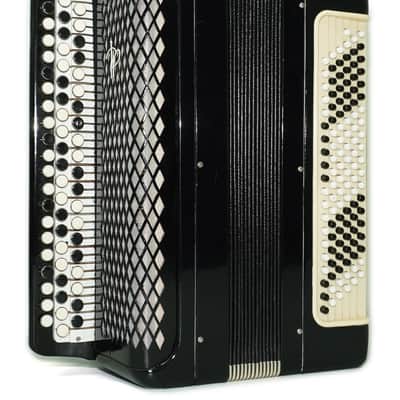 Bayan Accordion Tulskiy Tula 3 Row Chromatic Button Accordion 120 Bass, Vintage Music Box B System, New Straps, Soviet Harmonica, 2758 image 6