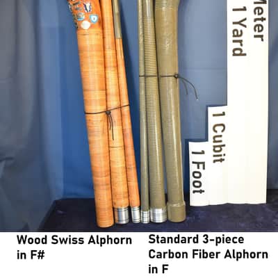 Carbon Fiber Swiss Alphorn (Alpenhorn) in F Made in USA 12 feet long, w/Bag and Mouthpiece image 2