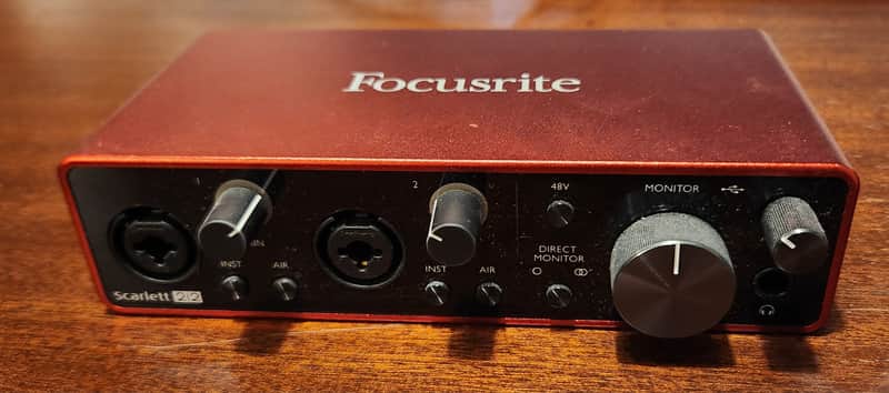 Focusrite Scarlett 2i2 Audio Interface w/ USB cable image 1
