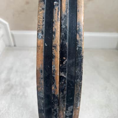 Ludwig Two Vintage WFL 28” Bass Drum Hoop - 1 5/8” (1/2” inlay groove) 50s 60s - Wood image 6