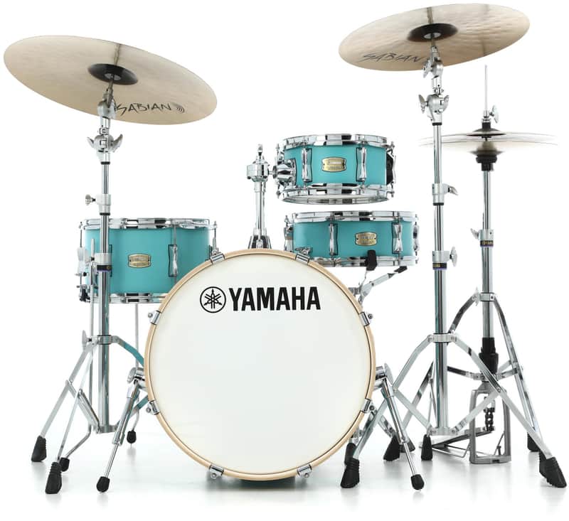 Yamaha SBP0F4H Stage Custom Hip 4-piece Shell Pack - Matte Surf Green image 1