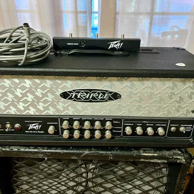 Peavey Triple XXX Ultra Tube Series 120-Watt Head WITH ORIGINAL FOOT-SWITCH Black with Silver image 1