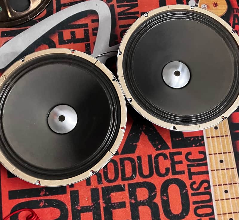 PAIR 1969 ORIGINAL Fender Bassman 15" eminence 1969 silver dome speakers image 1