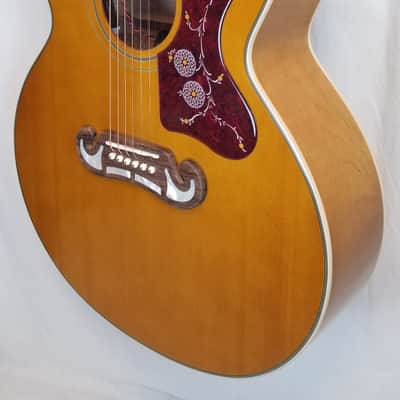 Epiphone Masterbilt J-200 all Solid Wood Acoustic Electric Guitar Aged Antique Natural Gloss Bild 2