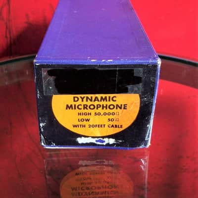 Vintage 1960's Calrad DM-16 dynamic microphone Satin Chrome w accessories image 2