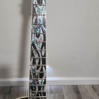 Firefly   FFLPS White Burst UPGRADED w Locking Tuners and gold metal PU Rings image 6