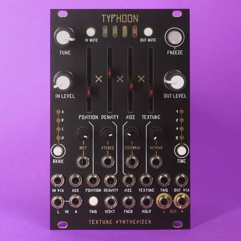 Jakplugg Typhoon (Expanded Mutable Instruments Clouds) 16HP Matte Black Gold image 1