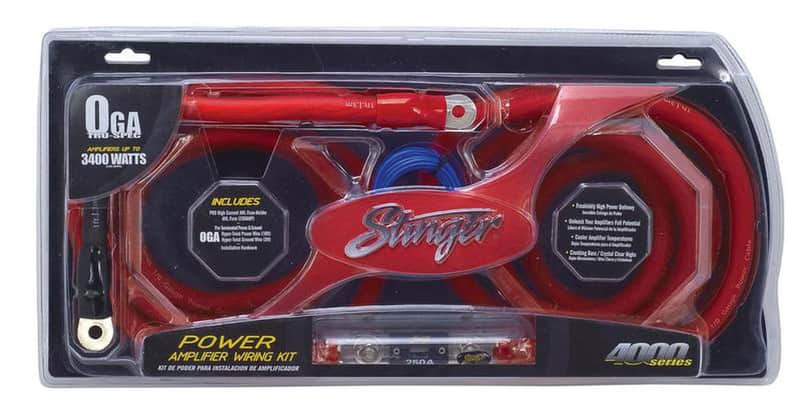 Stinger SK4201 1/0 Gauge 4000 Series Power Amplifier Installation Kit 100% oxygen-free Copper