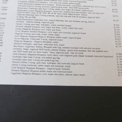 Ome Banjo 1994 Dealer Catalog/Price List Complete Pkg Juggernaut etc image 20