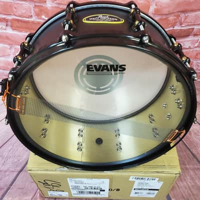 Pearl Matt Halpern 14x6" Black-on-Brass Powder-Coat Kit Snare Drum WorldShip NEW | Authorized Dealer image 3