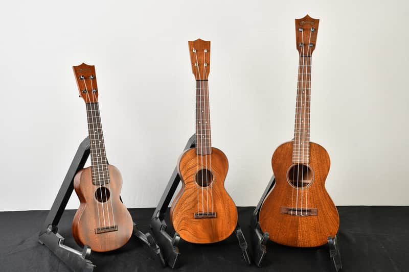 Martin Sinker Mahogany Soprano/Concert/Tenor Ukulele trio 2023 - Natural