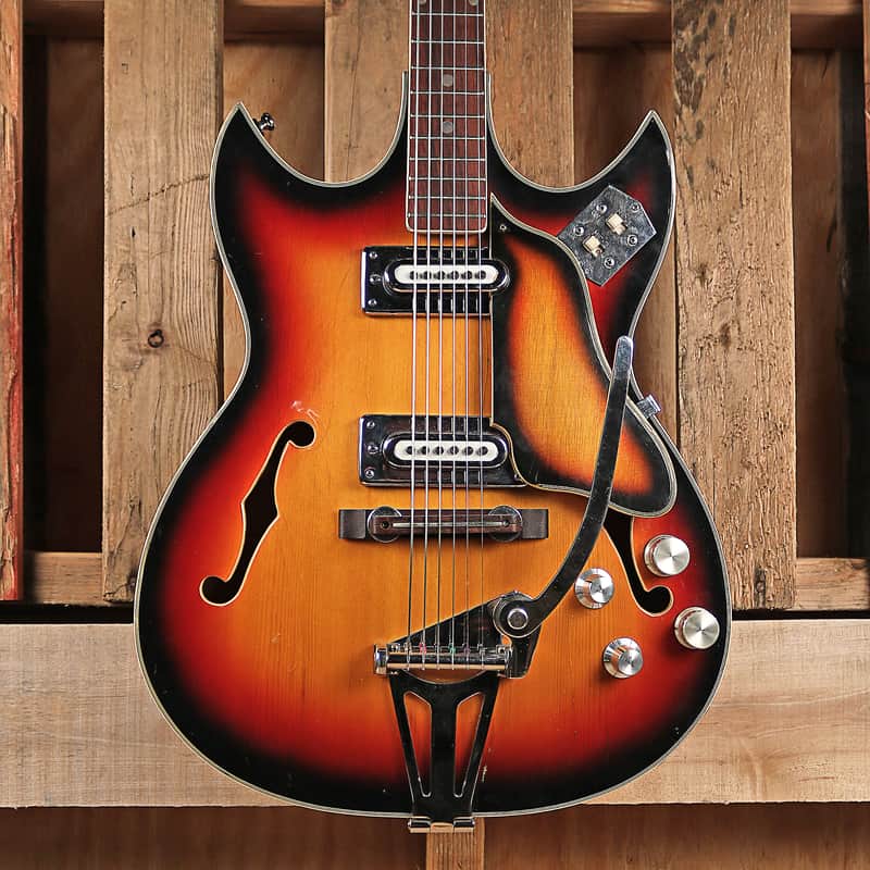 Imperial Hollowbody Electric Guitar w/'Bigsby JAPAN 1960's Burst image 1