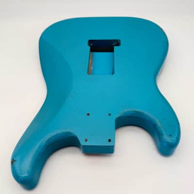 MJT Stratocaster Body Alder Relic Nitro Daphne Blue mjt6578 image 7