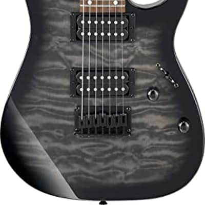 Ibanez GRG7221QATKS Gio Series 7 String Electric Guitar (Quilted Maple Black) image 1