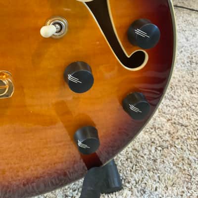 D'Angelico Excel EX-SS Semi-Hollow with Stop-Bar Tailpiece, 2016 Iced Tea Burst image 11
