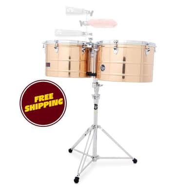 Latin Percussion LP LP1516-BZ 15“ and 16” Prestige Thunder Timbales - Bronze, LP1516-BZ image 1