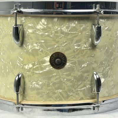 Gretsch 20/13/16/6.5x14" 1951 Round Badge 3-Ply Drum Set - White Marine Pearl image 19