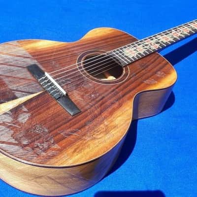 Blueberry Guitar Classical Nylon String 2023 - Hand Carved & Handmade image 7
