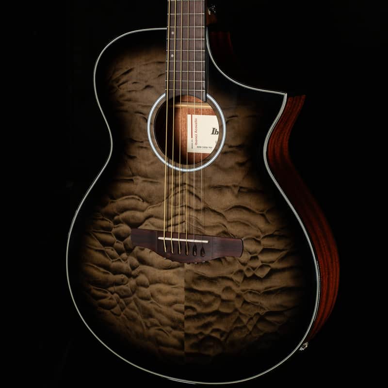 Ibanez AEWC16QA Acoustic Electric Guitar Trans Black Sunburst (780) image 1