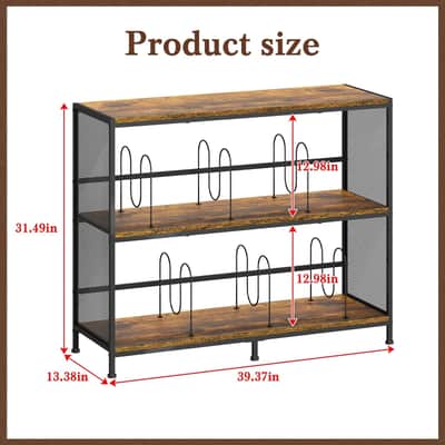 3-Tier Vinyl Record Storage Table – Turntable Stand & LP Album Cabinet (450+) image 3