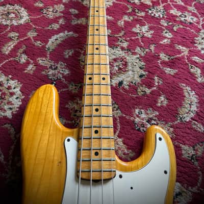 1973 Fender Precision Bass with Maple Fretboard in Natural Finish image 4