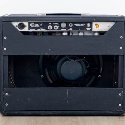 1963 Fender Deluxe Non-Reverb Black Panel Pre-CBS Tube Amp w/ Vintage Tube Set, Jensen C12Q image 9