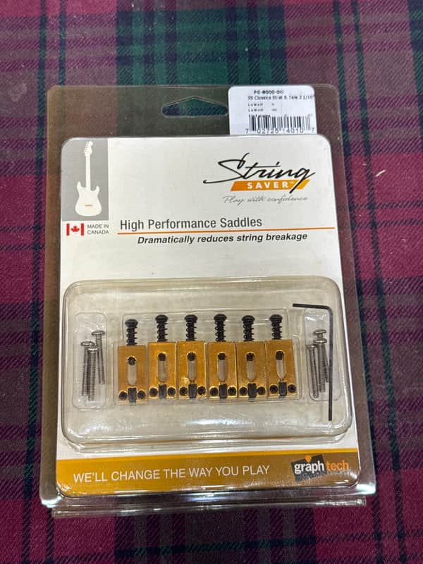 Graph Tech String Saver Classic Strat & Tele Saddles - Gold image 1