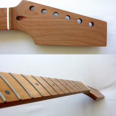 Roasted PADDLE-Head STRAT Neck /Unfinished/ 22 Medium JUMBO/ STRATOCASTER /w/Warmoth Nut (Fender) image 1